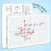 12 Pack Reusable Write-and-Wipe Double Sided Whiteboards with 1cm Grid on one side and blank on the other, Dimensions: 31 cm x 23 cm