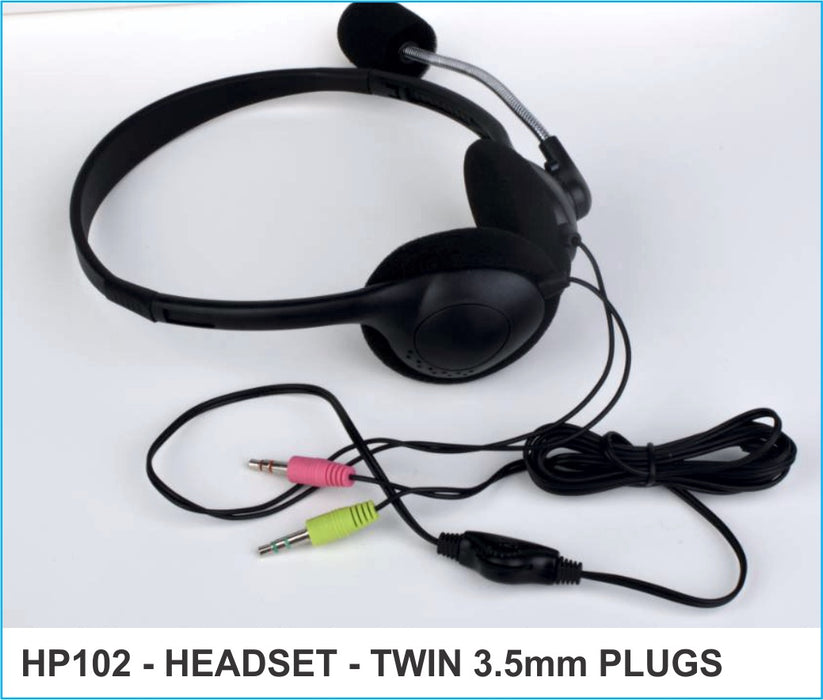 Osmer Headphone With Mic & Volume Control Green & Pink 3.5Mm Plug