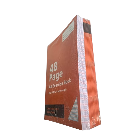 A4 55GSM Exercise Book 48 Pages Ruled 24MM - QLD Year 1