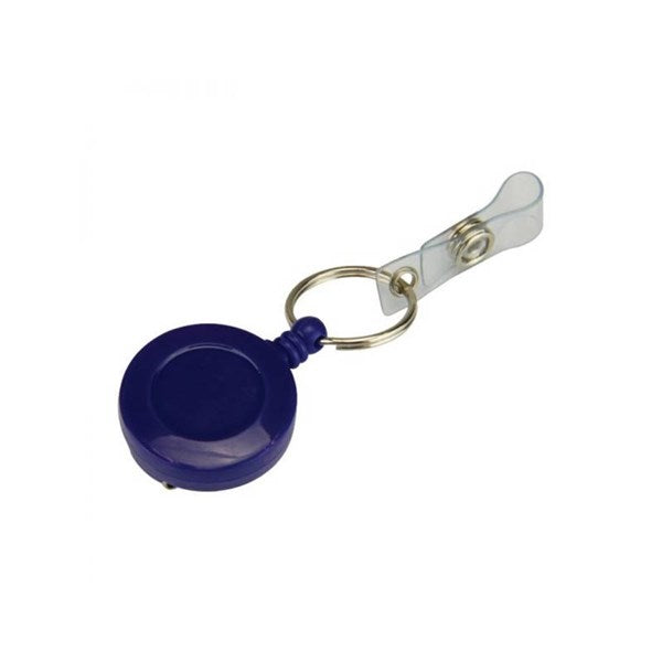 Bibbulmun ID Holder Retractable Badge Reel with Split Ring + Card Strap – Pack of 25 (Blue)