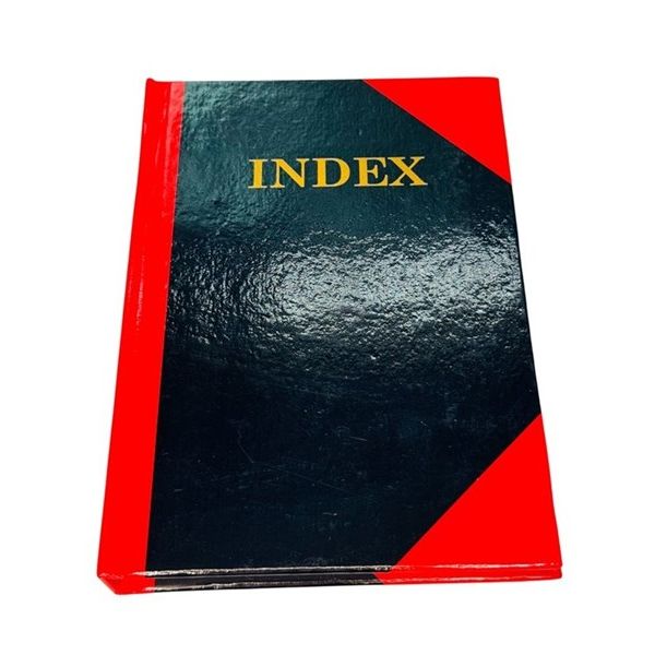 Notebook A6 Hardcover Indexed A-Z Ruled 200 Page Red & Black 100 Leaf / 200 Pages Gloss Cover