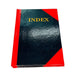 Notebook A7 Hardcover Indexed A-Z Ruled 200 Page Red & Black 100 Leaf / 200 Pages Gloss Cover