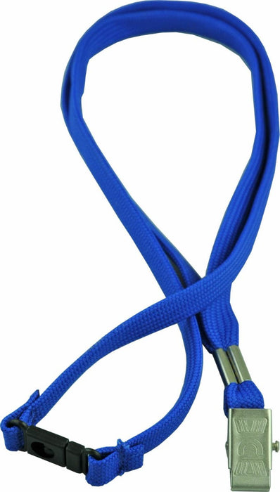 Osmer Woven Lanyard Alligator Clip Blue