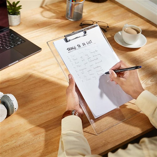 Bibbulmun A4 Clear Clipboard with Strong Metal Clip – Transparent Acrylic