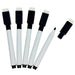 Magnetic Black Whiteboard Markers – Pack of 5 with Eraser Tip & Magnetic Cap