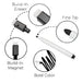 Magnetic Black Whiteboard Markers – Pack of 5 with Eraser Tip & Magnetic Cap