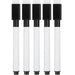 Magnetic Black Whiteboard Markers – Pack of 5 with Eraser Tip & Magnetic Cap