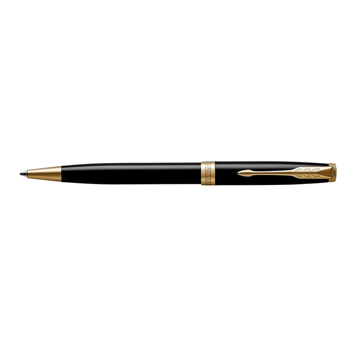 Parker Sonnet Black Lacquer Gold Trim Ballpoint Pen