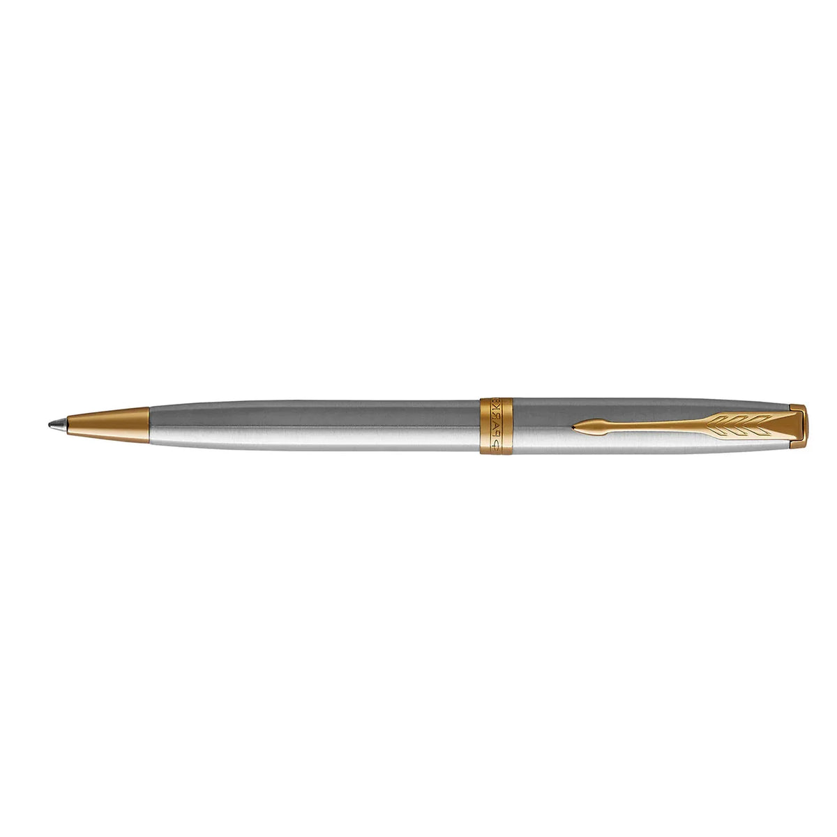 Parker Sonnet Stainless Steel Gold Trim Ballpoint Pen — Brilliant Minds ...
