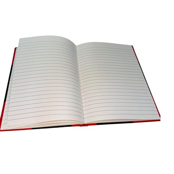 Notebook Hardcover Ruled A6 200 Page Red/Black Ruled pages 100 Leaf Gloss Cover Non-Indexed