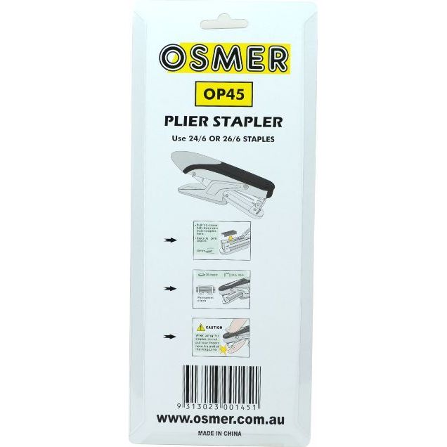 Osmer Plier Stapler with Box 1000 26/6 Staples