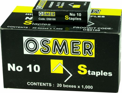 Osmer No.10 Staples Box of 1000 (Each)