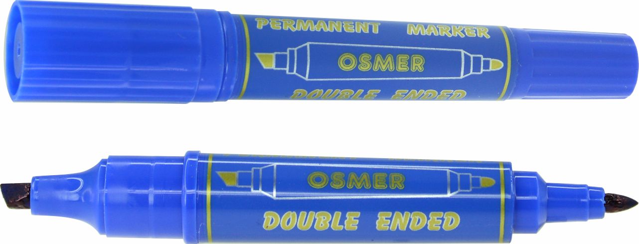 Osmer Double Ended Permanent Marker Dozen - Blue