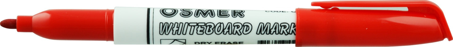 Osmer Whiteboard Marker Fine Tip - Red 12pk