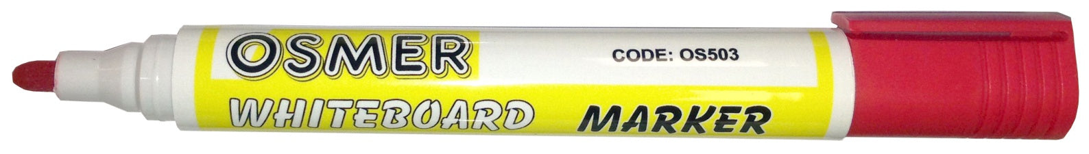 Osmer Whiteboard Marker Bullet Tip Dozen - Red