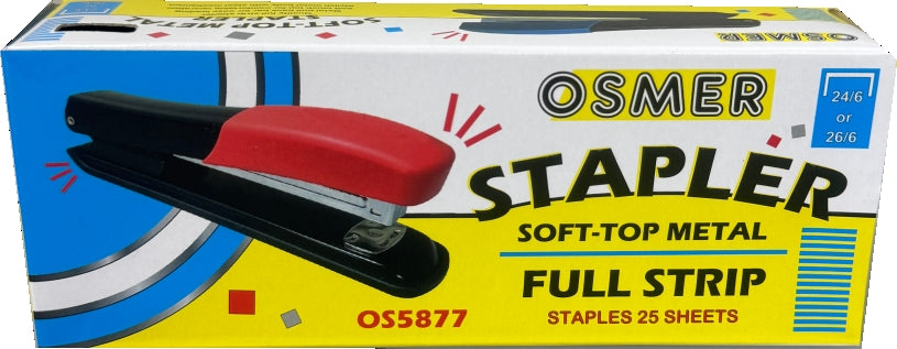 Osmer Full Strip Metal Stapler with Rubber Cap