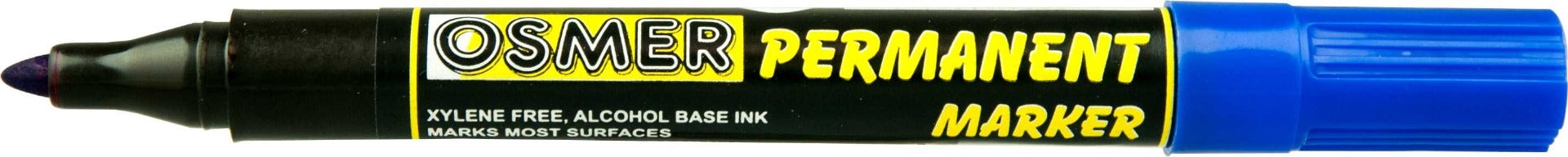 Osmer Permanent Markers Bullet Tip Dozen - Blue