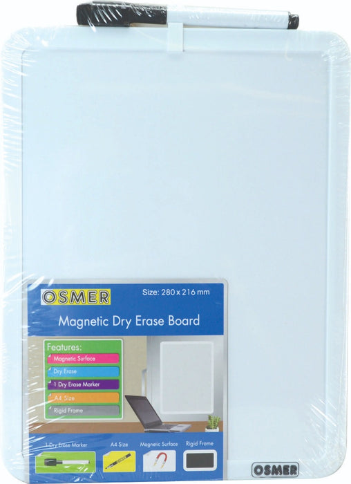 Osmer Magnetic Whiteboard with Marker (A4)