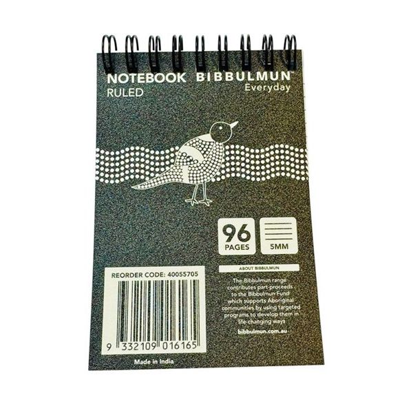 Bibbulmun Ruled 5mm Pocket Notebook top spiral 96 pages PP covers