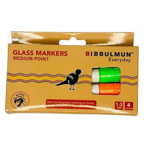 Bibbulmun Glass Marker – 1–2mm Tip – Assorted Colours (Box of 4)