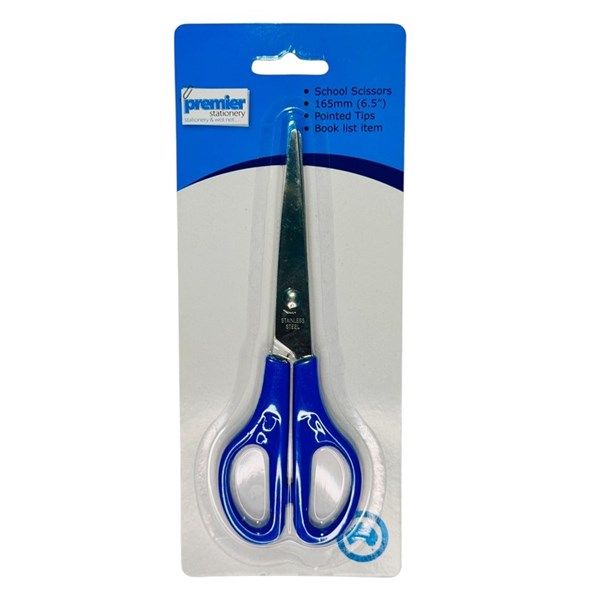 School Scissors 165mm (6.5 inches) Buy in Multiples of 12