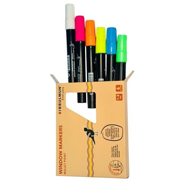 Bibbulmun Window Markers – Pack of 6 Assorted Colours
