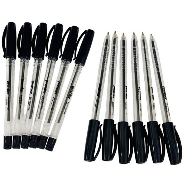 Premier Economy Ballpoint Pen, Medium Point, Black, 1.00MM, Box 12pens