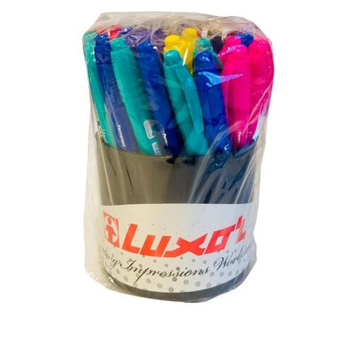 Luxor Twin Tipped Permanent Marker – 40pcs Assorted Colours per Cup Holder Pack
