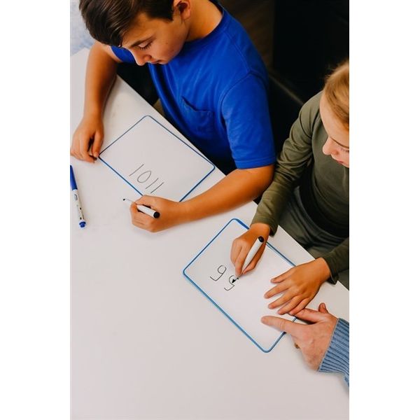 Premier 2 Sided Lap Board With Blue Border - Magnetic Surface , Whiteboard Tablet Magnetic, A4 Double Sided Plain Both Sides 210mm x 295mm
