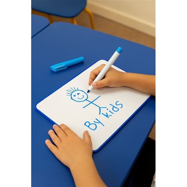 Premier 2 Sided Lap Board With Blue Border - Magnetic Surface , Whiteboard Tablet Magnetic, A4 Double Sided Plain Both Sides 210mm x 295mm