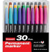Permanent Marker 100 Bullet Tip Pack/ 30 Assorted Colours