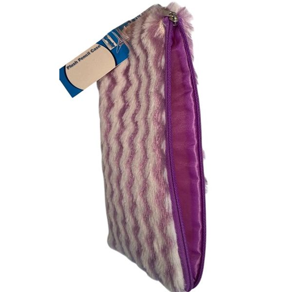 Premier Plush Pencil Case Set of 2 – Soft Furry Zip Pouches