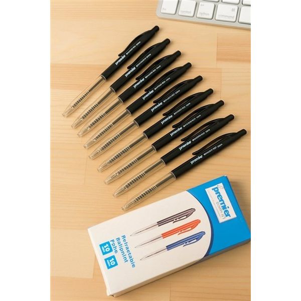 Premier Clic Retractable Ballpoint Pen Black 1.0 mm Pack 10