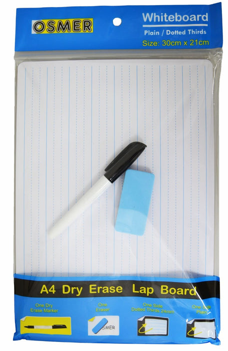 Osmer Student Whiteboard Kit A4 Double Sided - Plain and Dotted Thirds