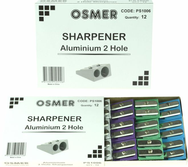 Osmer Double Hole Metal Pencil Sharpener