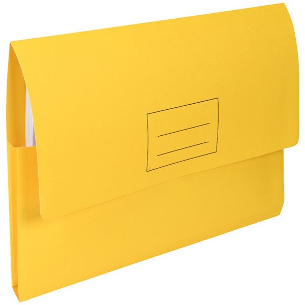 Manila Board Document Wallet – Yellow, 345mm x 235mm
