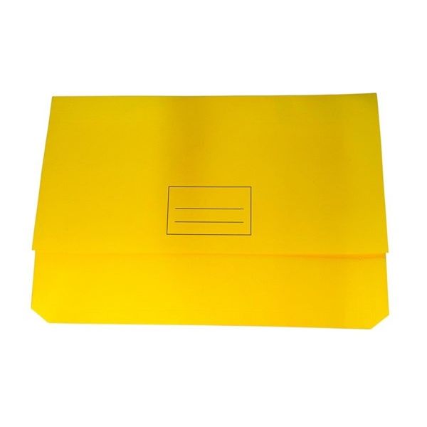 Manila Board Document Wallet – Yellow, 345mm x 235mm