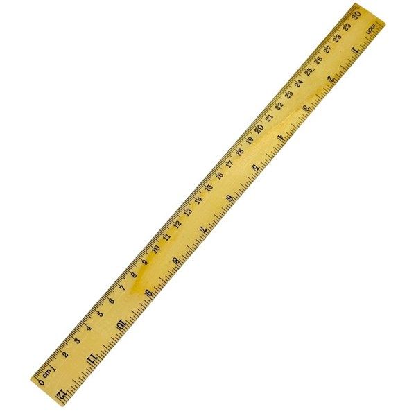 30cm Wooden Ruler – Unpolished, Durable, Eco-Friendly, School List item