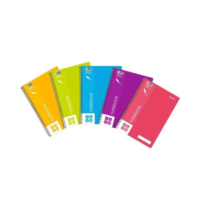 Quill Notebook 70gsm PP A4 120 Pages Assorted Colours