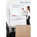 Mobile Whiteboard Double Sided 2400 X 1200mm Magnetic Pen Tray Lockable Castors