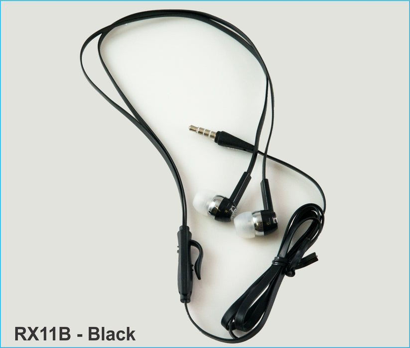 Osmer Earbud Headphone with Microphone - Black