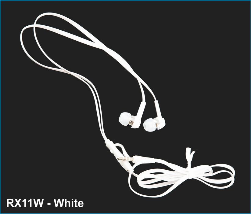 Osmer Earbud Headphone with Microphone - White