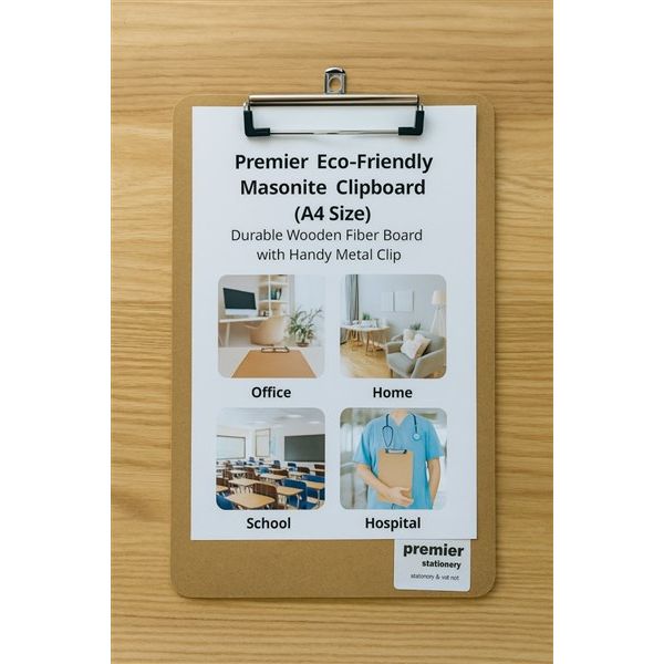 Premier Eco-Friendly Masonite Clipboard A5 Size
