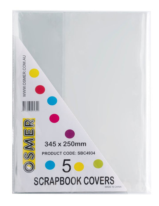 Osmer Scrapbook Cover Clear - Pack of 5
