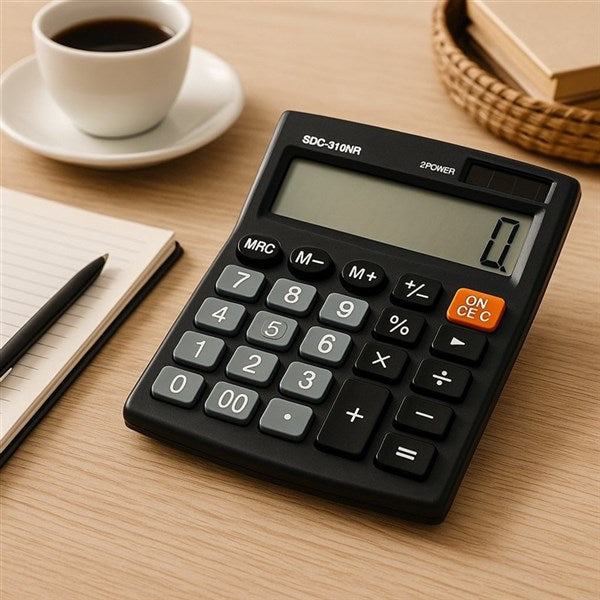 SDC-810NR Office Desktop Calculator – 10-Digit, Dual Power (Solar + Battery), Professional Display