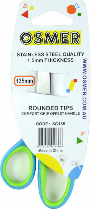 Osmer 135mm Comfort Grip Offset Handle Rounded Scissors