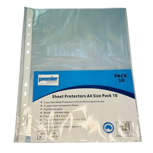 Premier Stationery Sheet Protectors (A4) – Pack of 10