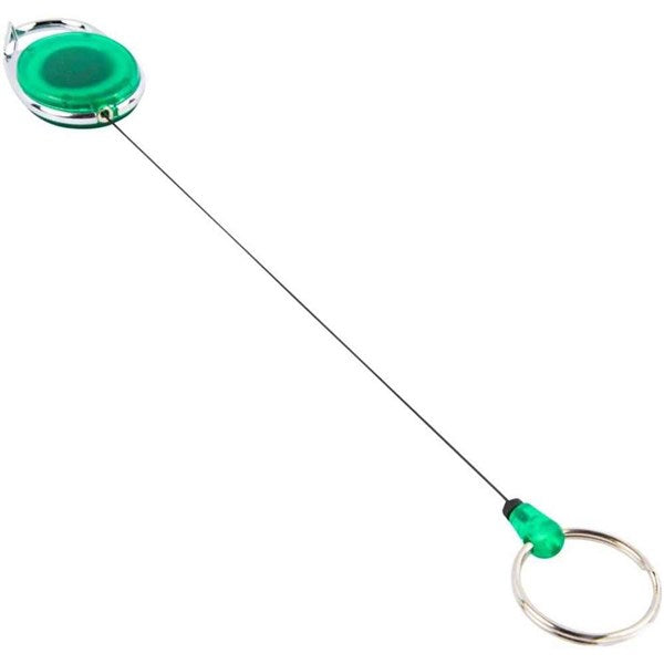 Bibbulmun Retractable Snap Lock Key Holders 25mm – Pack of 4 (Green)