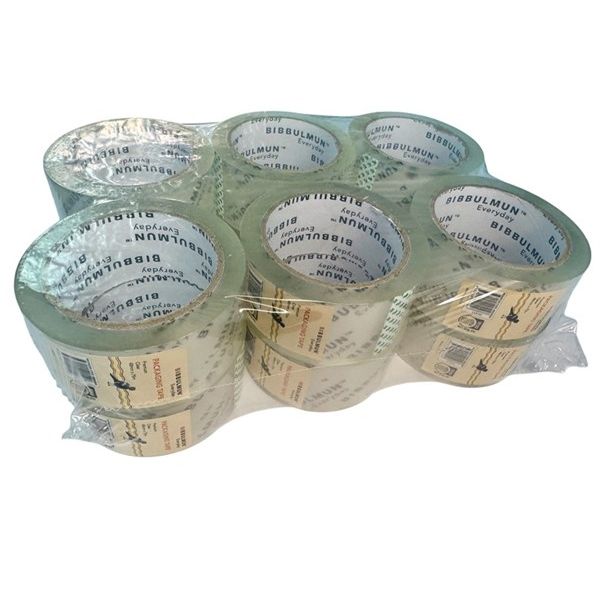 BIBBULMUN Premium Packaging Tape 48mm x 75m – Clear (Pack of 12)