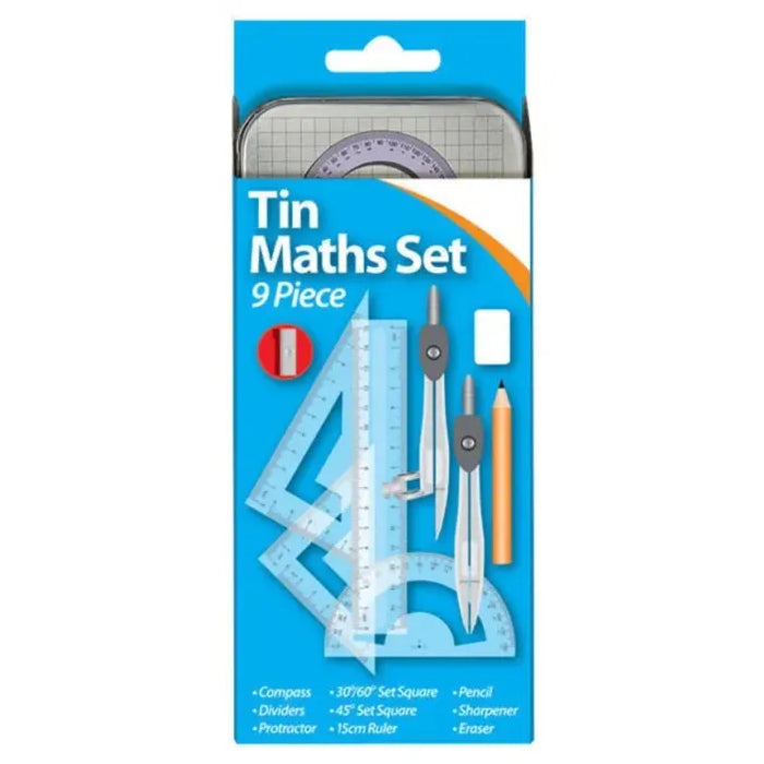Geo Maxima Math Set Metal Box 9pcs